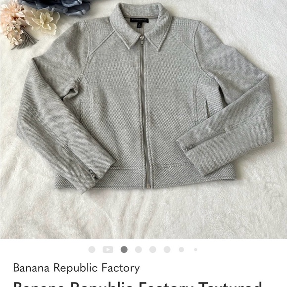 Banana Republic Factory Jackets & Blazers - Banana Republic Factory Textured Knit Moto Jacket Small